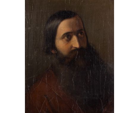 MALER/IN DES 19./20. JH., "Portrait eines russischen Mönches", um 1900, unten rechts unleserlich signiert/bezeichnet. Öl auf 