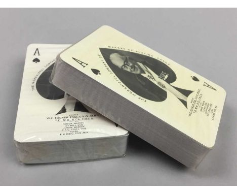 THE WORSHIPFUL COMPANY OF MAKERS OF PLAYING CARDS,seven sets of twin decks of playing cards, comprising William Caxton, Conco