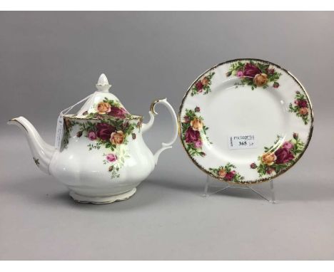 ROYAL ALBERT OLD COUNTRY ROSES TEA SERVICE,comprising six cups, six saucers, six side plates, teapot, sugar bowl, milk jug an