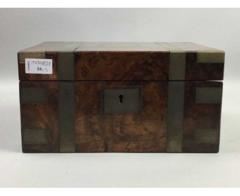 VICTORIAN WALNUT WRITING SLOPE,along with two others, the first with fitted interior, 35cm, the others for restoration (3)