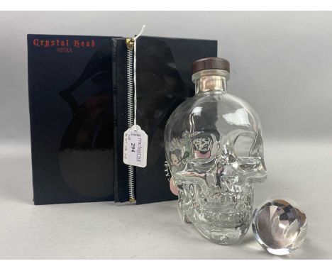 ROLLING STONES 50 YEARS CRYSTAL HEAD DECANTER,(empty) with spare stopper, in original box