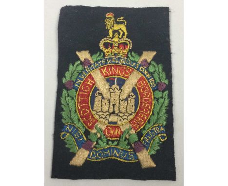 RAF OFFICER'S CAP BADGE,along with a King's Own Scottish Borderers patch and a reproduction RFC patch (3)