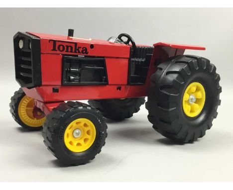 TONKA TRACTOR AND OTHER MODELS,mixed manufacture including Matchbox and Corgi (two boxes)