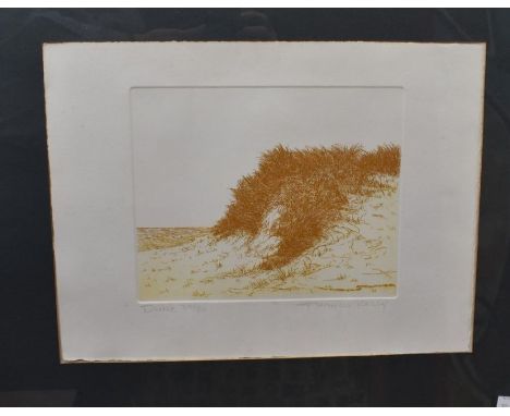 Francis Kelly (1927-2012), etching entitled 'Dune', 37/50, 30cm x 39cm, signed