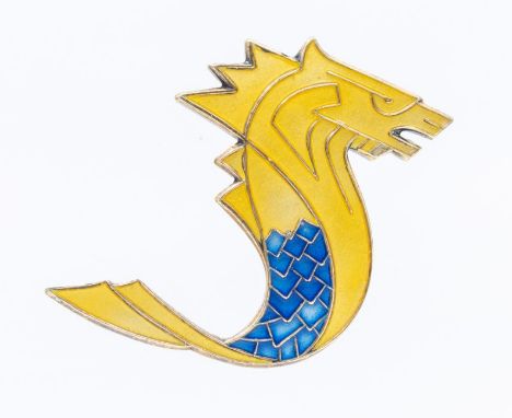 David Andersen- a Norwegian Modernist silver gilt enamel brooch in the form of a sea serpent from the Viking Saga collection,