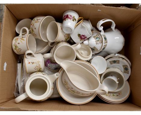A Susie Cooper for Wedgwood Reverie and Cornpoppy items together with tea and dinner wares including Royal Doulton examples i