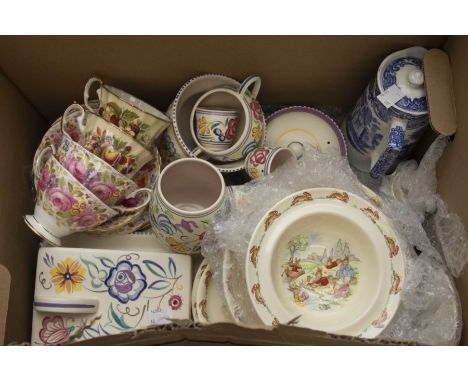 A group of ceramics to include: 1. Royal Albert "Serena" - 2 cups, saucers & plates2. Modern Poole pattern 781 to include: bu