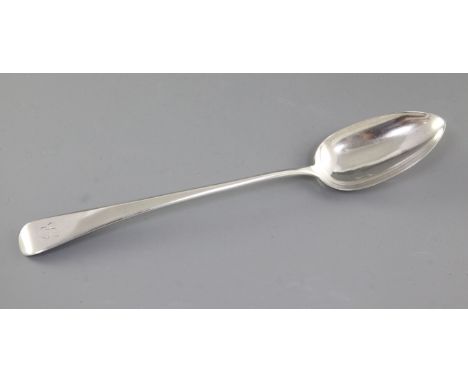A George III silver Old English pattern basting spoon, by William Eaton, hallmarked London 1807, initialled, Length 307mm Wei