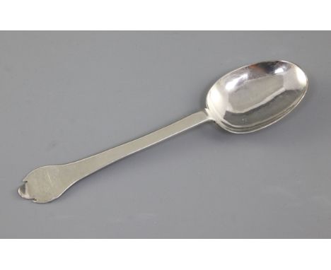 A William & Mary silver rat tail trefid spoon, possible by Stephen Coleman, hallmarked London 1690, TG initialled to rear of 