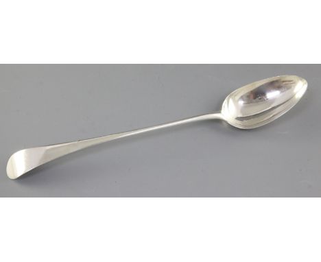 A large George III silver Old English pattern basting spoon, by Peter & Ann Bateman, hallmarked for London 1795, Length 325mm