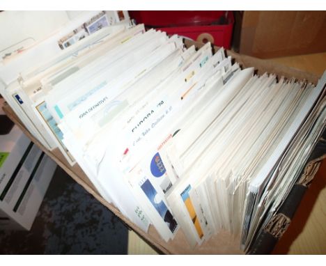 Box of world first day covers  