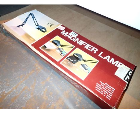 Boxed magnifier anglepoise lamp 