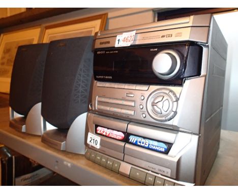 Aiwa NSX 5111 stereo and speakers  CONDITION REPORT: All electrical items in this lot have been PAT tested for safety and hav