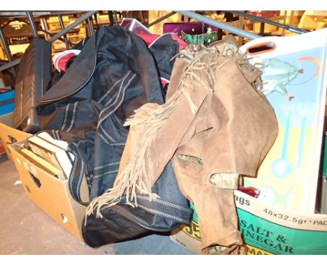 Four boxes of mixed items including decorative lights tools etc 