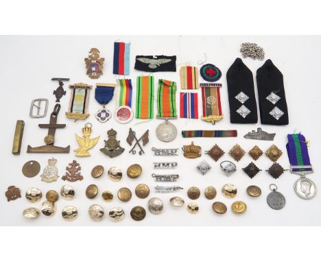 Mixed militaria, medals and regalia, to include an Imperial German Franco-Prussian War 1870-1871 commemorative medal, Masonic