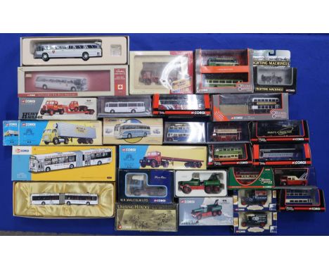 A collection of boxed Corgi scale model vehicles, to include the Heavy Haulage, Classics and original Omnibus series Conditio