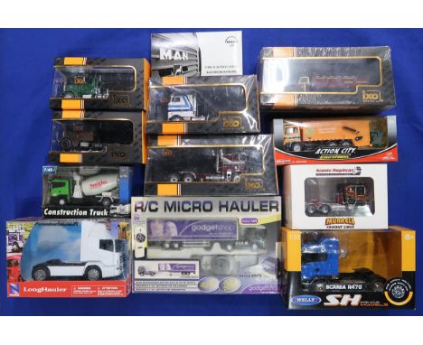 A quantity of boxed scale model vehicles, to include examples by Base-Toys, Ixo, Siku, Newray and others (2 boxes) Condition 