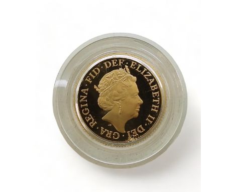 Elizabeth II&nbsp;(1952-2022) 1 Sovereign - 5th portrait 2015 Limited Edition 6814 of 7000 Obverse- Fifth crowned portrait of