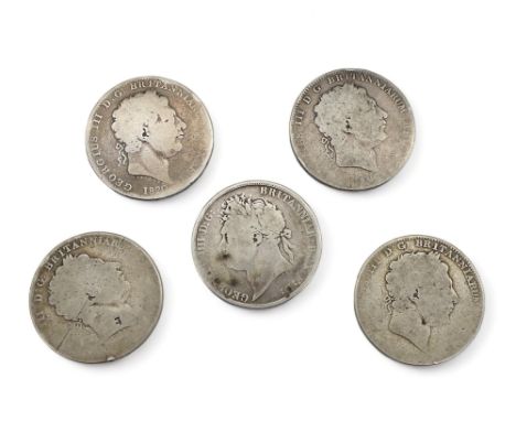 George III&nbsp;(1760-1820)&nbsp;1 Crown (¼) four coins Obverse laureate portrait of King George III right, legend around, da