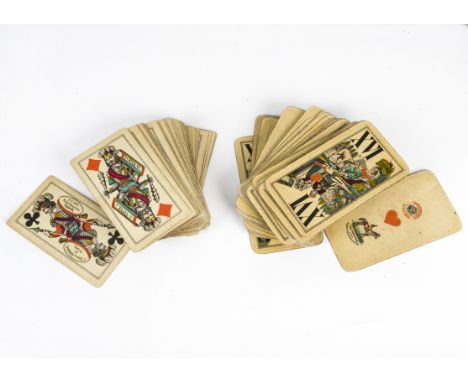 Two late 19th Century Continental playing card packs,  Double-ended court tarok cards, one a C Titze &amp; Schinkay; and the 