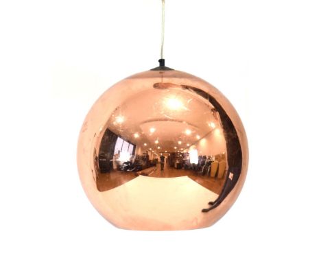 { Choice of lots:  113, 114, 115, 116 } A Tom Dixon 'Pendant Light' with a copper finished shade, Model SPA01EU, d. 45 cm CON