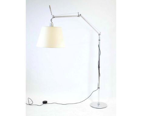 Michele de Lucchi for Artemide, a Tolomeo aluminium floor lamp with parchment paper shade CONDITION REPORT: This light has be