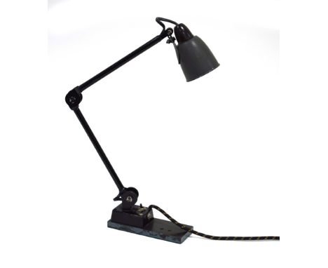 A 1950's machinist's lamp CONDITION REPORT: Working order unknown. 