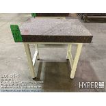 Granite Surface Plate with Metal Stand, 30x24x3 in., Dark Red/Black