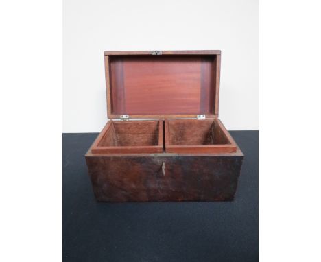 A mahogany tea caddy a/f