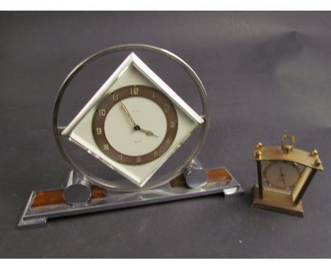 A 1930's Art Deco 8-day Smith's mantel clock and an Editia (Muster Geschutzt) 17 jewels Swiss made cal 107 shock proof small 
