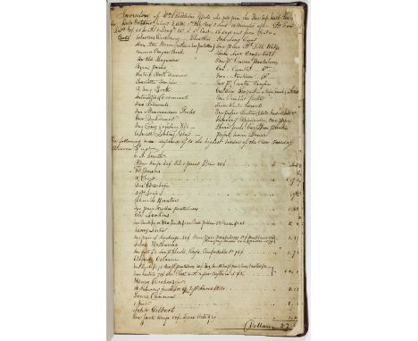 "NOTES ON THE LOSS OF THE SHIP 'ONTARIO'"Bound manuscript log book: "Notes on the Loss of the Ship 'Ontario'", by Captain Fre