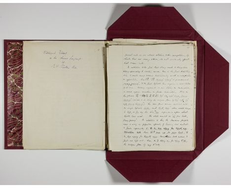 "PHILOLOGICAL ESSAY ON THE CHINESE LANGUAGE"Original unpublished autograph manuscript, "Philological Essay on the Chinese Lan