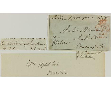 FOREIGN TRADERS IN CHINALot of four items signed by early foreign traders operating from China. Includes: GEORGE B. ROBINSON 