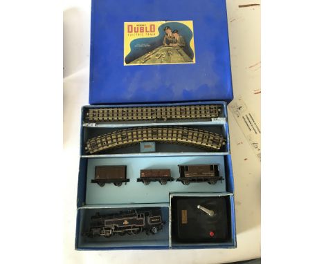 Included is a Hornby dublo electric train set, with 80054 engine and wagons as well as track.