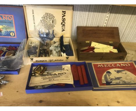 Included is a large amount of Meccano aeroplane constructor kits, including a large number of aeroplane parts, including 2 mo