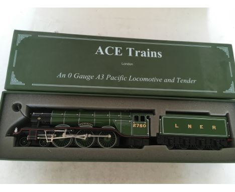Ace trains, O Gauge, A3 Pacific Locomotive and Tender, Papyrus, Boxed