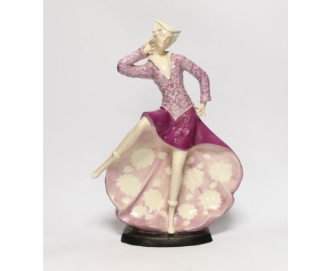 A Goldscheider England figurine of a dancing female, 41cm high