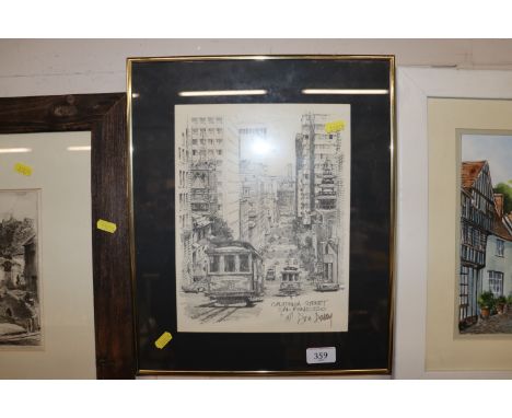 Don Davey, print of California Street, San Francisco