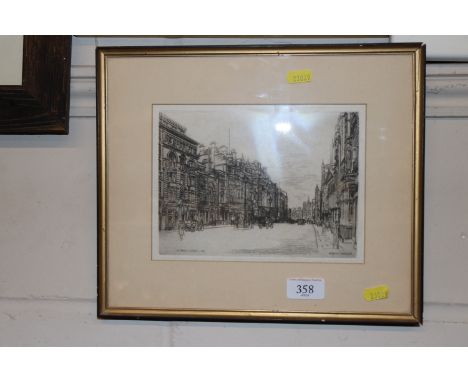 Hanslip Fletcher, print "St James Street, London"