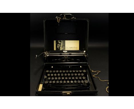 Royal Portable Typewriter. Comes With Key. Hard Case. Overall Good Condition. 