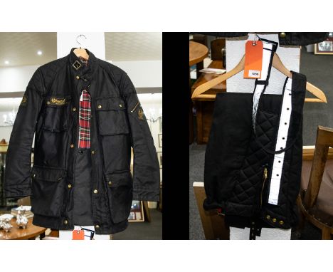 Mens Belstaff Trialmaster Professional Motorcycle Suit Size 40 Comprising jacket and moto trousers, in brand new, unworn cond