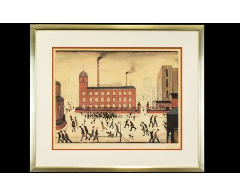 L. S. Lowry 1887 - 1976 Pencil Signed by The Artist Ltd Edition Colour Lithograph / Print on Wove Paper. Date 1970 - Titled '