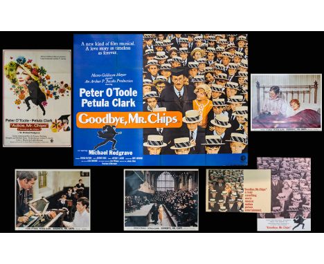 Cinema Interest - Peter O'Toole Original 1969 Large Sheet (Quad) Poster For The Film 'Goodbye Mr Chips', Along With Several O