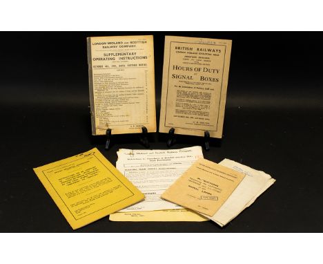 Railway Interest. Folder of Working Instructions ( 8 ) Items, Good Various Lot. Please See Photo. Includes Instructions respe