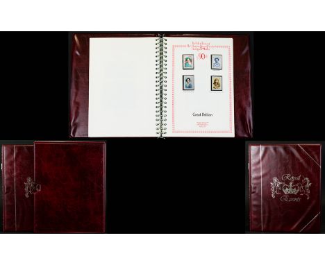 A Stanley Gibbons ' Royal Events ' Stamp Album In Slipcase, Containing a virtually Full Set of the Queen Mothers 90th Birthda