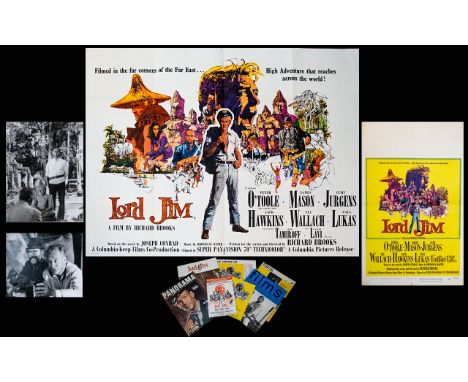 Cinema Interest - Peter O'Toole. Original 1965 Large Sheet Poster (Quad) For The Film Lord Jim, Along With Several Original P