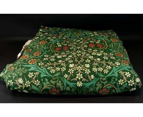A Pair of Lined Curtains full length cotton black out lined curtains in Blackthorn pattern, by William Morris. Taped top good