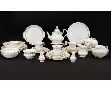 Royal Albert Bone China 'Memory Lane' Comprising Teapot, Teapot Stand, Milk Jug, Sugar Bowl, Cruet Set, Cake/Sandwich Plate, 