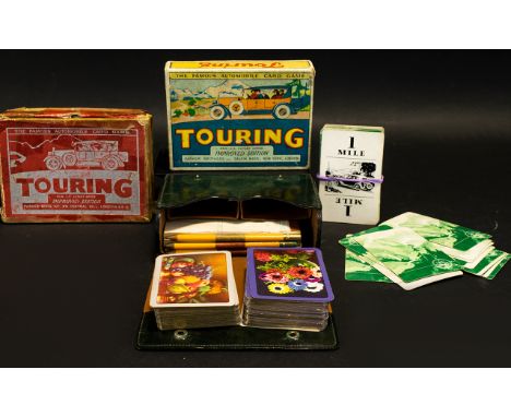 A Collection Of Playing Cards And Card Games. To Include Two Sets Of 'Touring' Automobile Card Games, Playing Cards Set With 