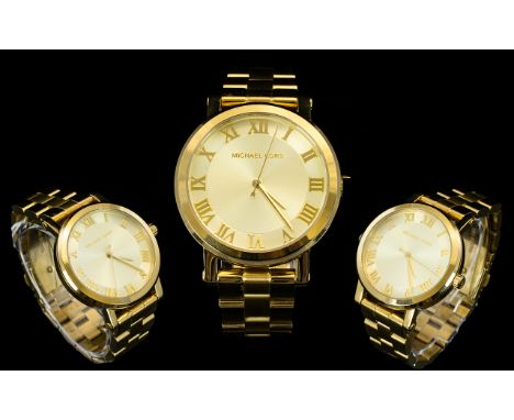 Michael Kors - Stylish MK 3560 Norie Gold Tone Ladies Watch, Features Gold Tone Stainless Steel Bracelet, Gold Tone Dial, Qua
